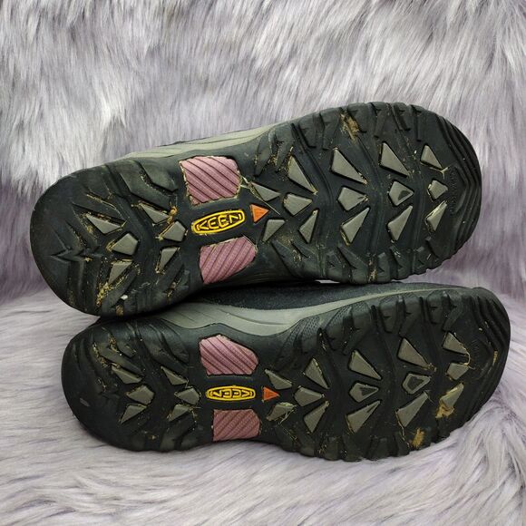 Keen Youth Kids Girls Size 4 Targhee Mid Waterproof Boot 1020131 Raven/Tulipwood - Picture 6 of 7